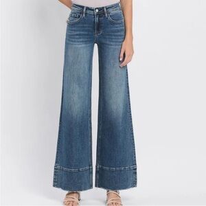 Lovervet by Vervet Kindness High Rise Wide Leg A-line Jeans NWT